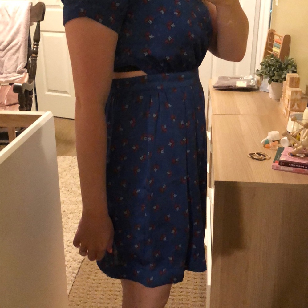Blue patterned mini dress - Picture 3 of 6